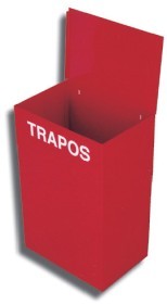 GUARDA TRAPOS PARA GARAJES ACERO PINTADO EN ROJO RAL 3002 MEDIDAS 200 BASE X 200 FONDO X 250 ALTO