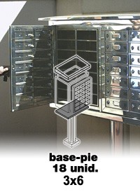 BASE - PIE UNIDAD PARA CENTURY ACERO INOXIDABLE CALIDAD 304 BUZON CONCENTRADO PLURIDOMICILIARIO