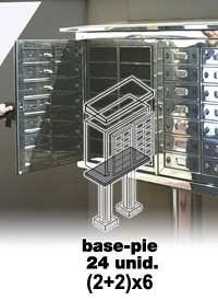 BASE - PIE UNIDAD PARA CENTURY ACERO INOXIDABLE CALIDAD 304 BUZON CONCENTRADO PLURIDOMICILIARIO