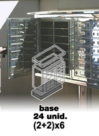 Módulo Configurable 24 Buzones Horizontales Pluridomiciliarios Exterior