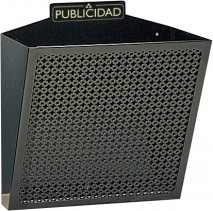 CESTA PUBLICIDAD MODELO CLASICO PEQUEÑA ACERO NEGRO  PINTURA ANTICORROSION SUPERVENTAS TOTAL VISIBILIDAD DEL INTERIOR