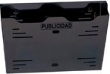 CESTA PUBLICIDAD ACERO NEGRO HORIZONTAL GRANDE