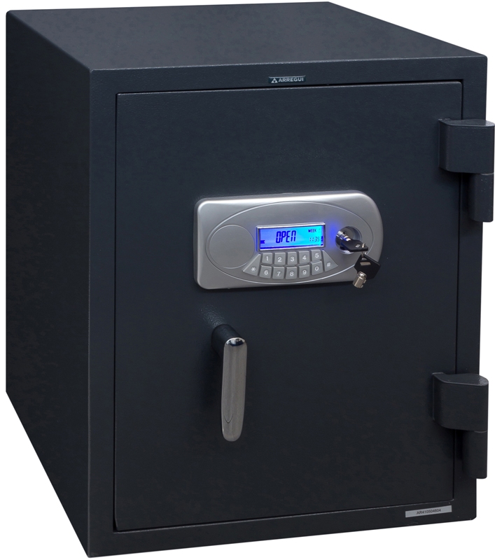 Caja Fuerte de la fábrica Arregui - Ignífuga  Modelo Ignum - Soporta temperatura interior por debajo de los 120 ºC con temperatura exterior de 1030 ºC durante 1 hora.