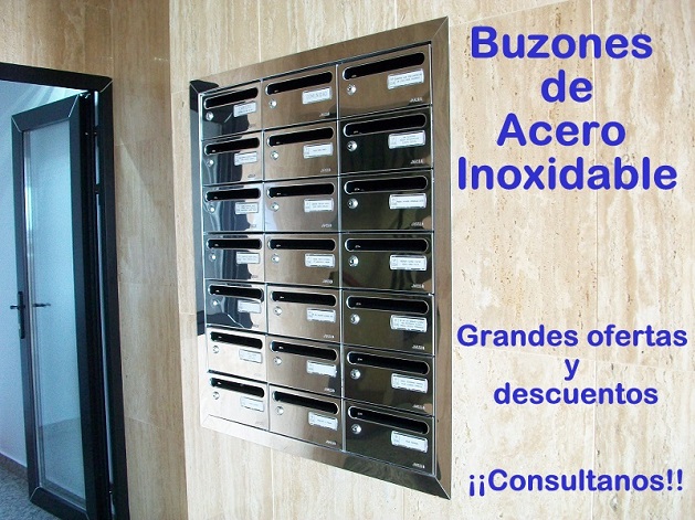 Buzones para comunidades > Inicio > Buzón Hall-20 con puerta de acero  inoxidable brillo